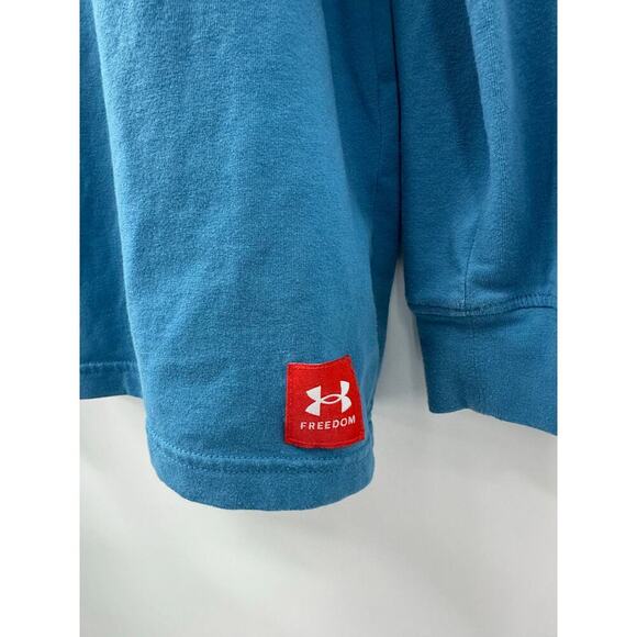 Under Armour Project Rock Veterans‎ Day USA By Sea Shirt LS Mens Large Blue - Picture 2 of 7